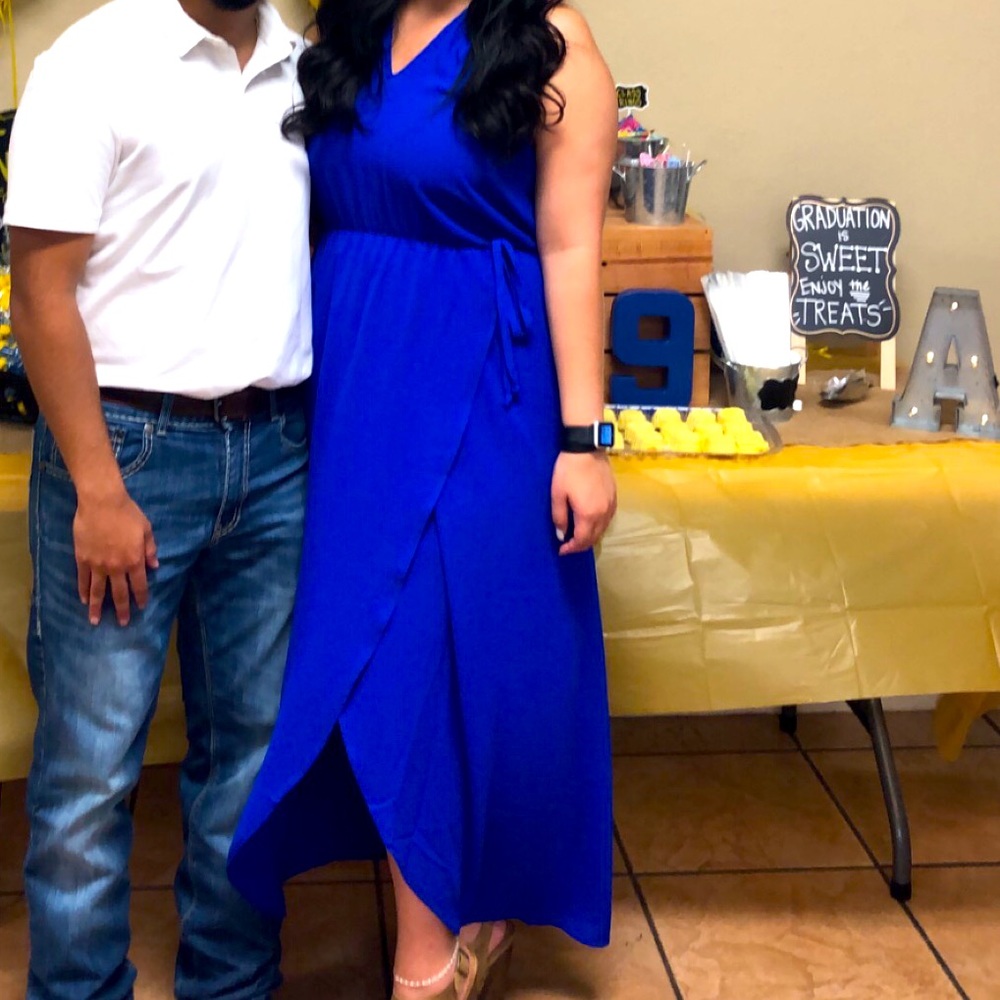High low royal blue dress worn once, beautiful bright color